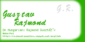 gusztav rajmond business card